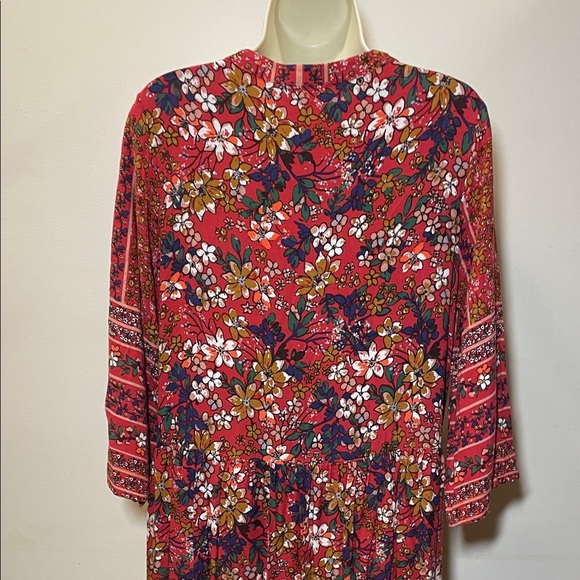 JODIFL Vibrant Red Floral Maxi Dress - Picture 7 of 12